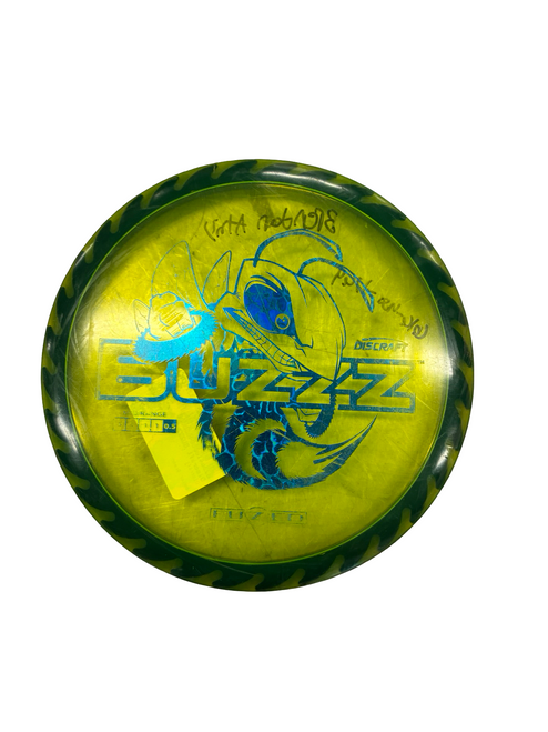Vist Large View of Product Image Which is Used Discraft BUZZZ Disc Golf Mid Range Green