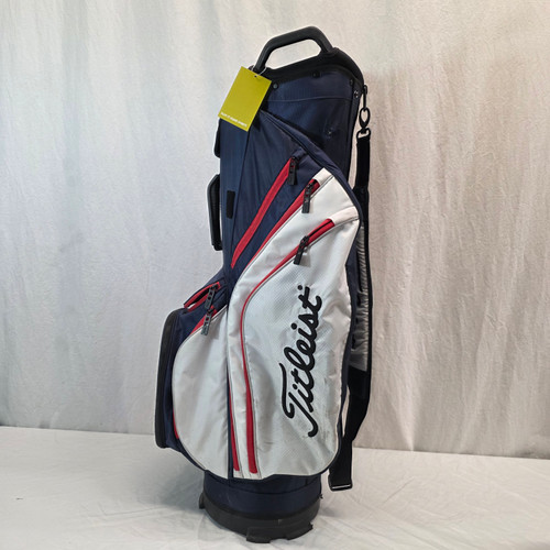 Vist Large View of Product Image Which is Used Titleist CART BAG Mens Cart Bag White/Red/Navy