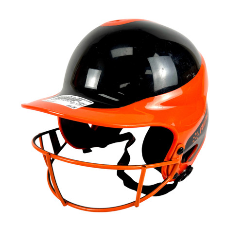 Vist Large View of Product Image Which is Used RIP-IT VISJ-OA Softball Batting Helmet Orange S/M (6- 6 7/8)
