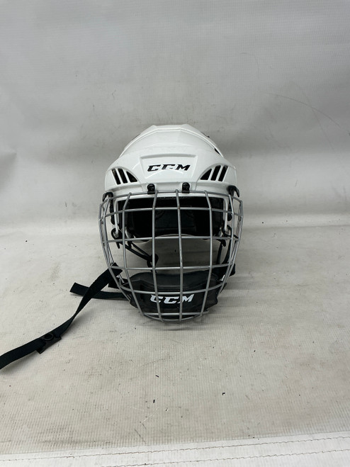Vist Large View of Product Image Which is Used CCM FL40 Helmet Cage Combo White XS