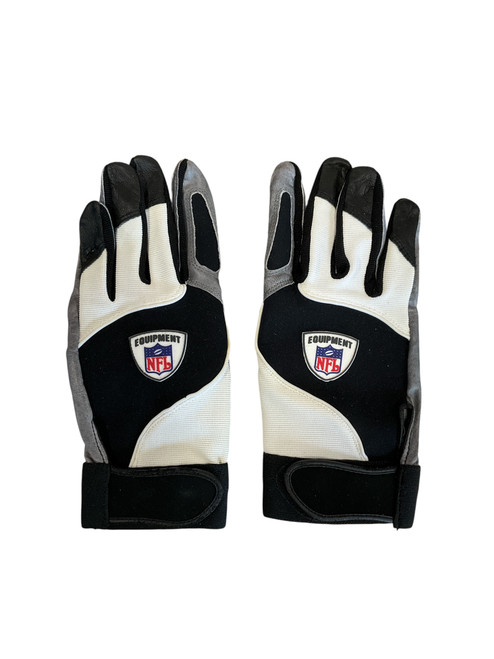 Vist Large View of Product Image Which is Used NFL EQUIPMENT FB GLVS XXL FB Gloves Black Senior