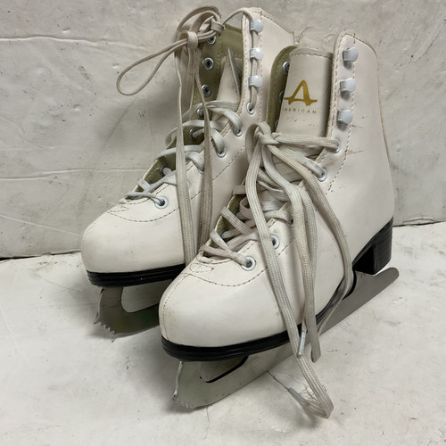 Vist Large View of Product Image Which is Used American Athletic Girls Figure Skates White Junior 03