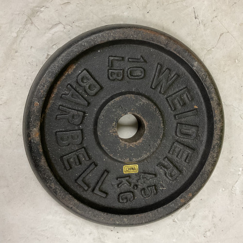 Vist Large View of Product Image Which is Used Weider Standard Plate Black 10 lb