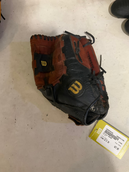 Vist Large View of Product Image Which is Used Wilson A0350 BB/SB Glove RH Throw Brown 12 1/2"