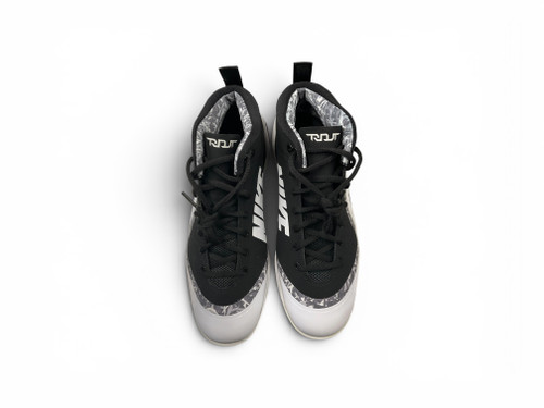 Vist Large View of Product Image Which is New Nike NIKE FORCE ZOOM TROUT 4 CLEATS BB/SB Cleats Black And White Senior 8