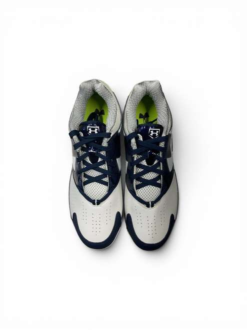 Vist Large View of Product Image Which is New Under Armour UNDER ARMOUR SPINE GLYDE CLEATS BB/SB Cleats Navy And White Senior 8