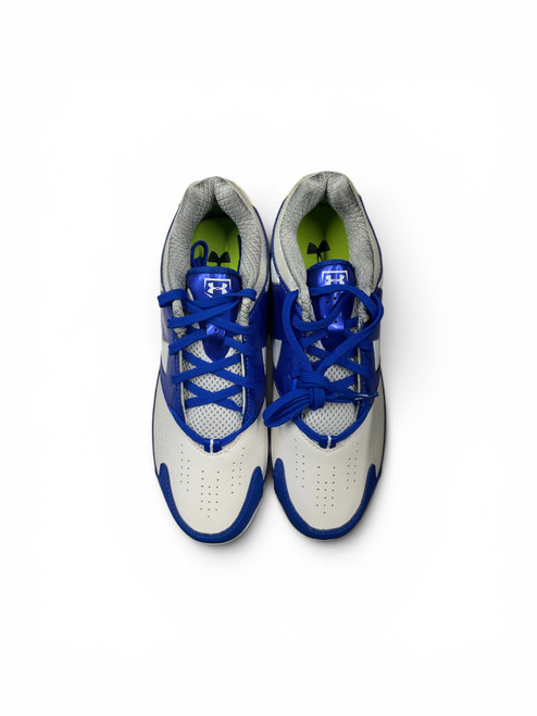 Vist Large View of Product Image Which is New Under Armour UNDER ARMOUR SPINE GLYDE CLEATS BB/SB Cleats Royal Blue And White Senior 7
