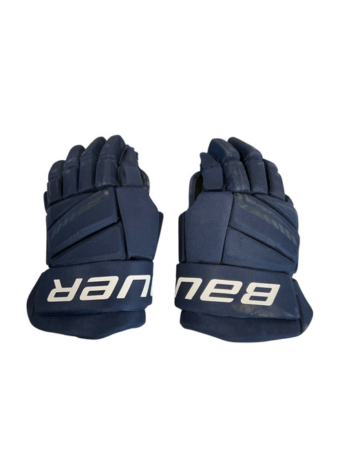 Vist Large View of Product Image Which is Used Bauer X Senior Gloves Navy Blue 14"
