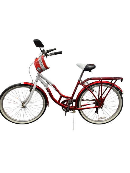 Vist Large View of Product Image Which is Used Schwinn POINT BEACH Cruiser Bike Womens Red 17-18" - MD  Frame