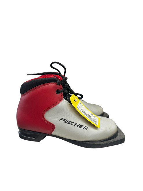 Vist Large View of Product Image Which is Used Fischer Boys 75MM XC Ski Boots Red JR-01.5