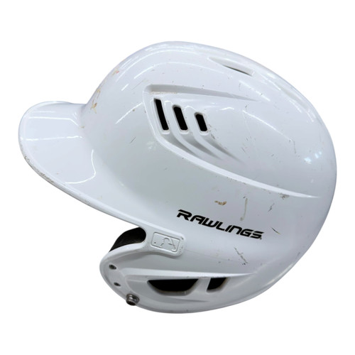 Vist Large View of Product Image Which is Used Rawlings BATTING HELMET Batting Helmet No Mask White SM