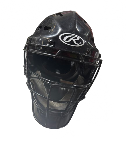 Vist Large View of Product Image Which is Used Rawlings RAWLINGS YTH CATCHERS HELMET Catchers Helmet w/Mask Black S/M