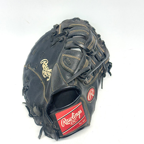 Vist Large View of Product Image Which is Used Rawlings RENEGADE BB/SB First Base RH Throw Black 11 1/2"
