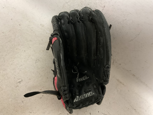 Vist Large View of Product Image Which is Used Mizuno Finch GPP 1154 RH Throw Fastpitch Gloves Black And Pink 11 1/2"