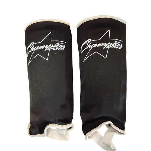 Vist Large View of Product Image Which is Used Champion Sports Soccer Shin Guards Adult Black MD