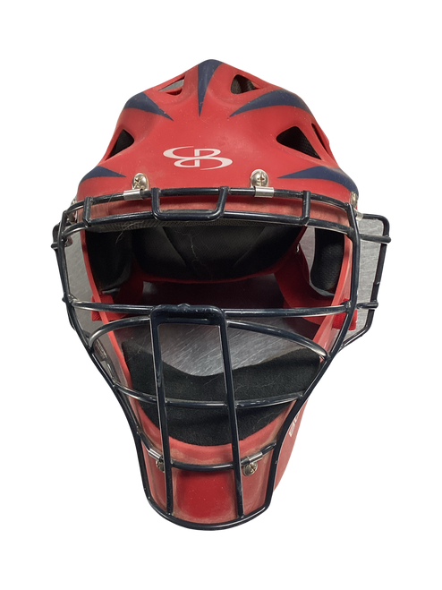 Vist Large View of Product Image Which is Used BoomBah BOOMBAH Catchers Helmet w/Mask Red One Size