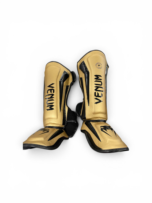 Vist Large View of Product Image Which is Used Martial Arts Shin Pads Black And Natural LG