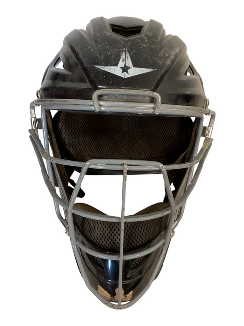 Vist Large View of Product Image Which is Used All Star CATCHERS HELMET Catchers Helmet with Mask Black