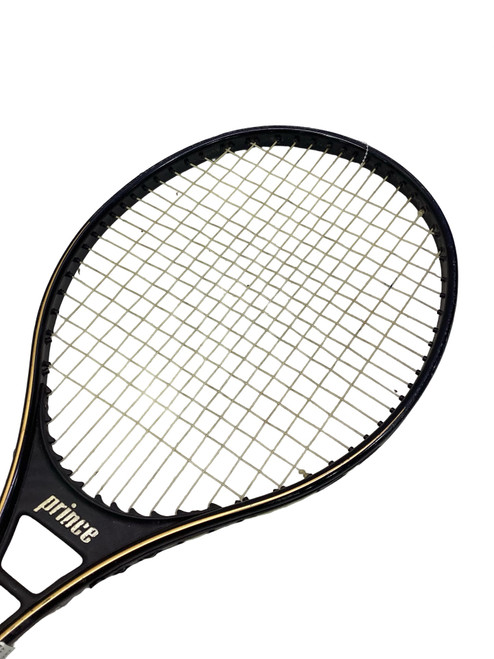 Vist Large View of Product Image Which is Used Prince PRO Adult Tennis Racquet Black 4 1/2"