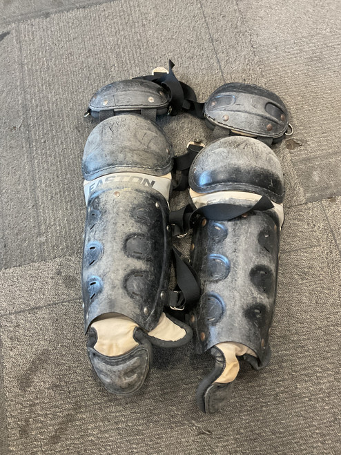 Vist Large View of Product Image Which is Used Easton Catchers Leg Guards Black Youth