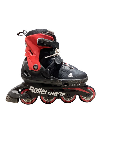 Vist Large View of Product Image Which is Used Rollerblade MICROBLADE 5-8 Junior Rec Fitness Skates Red Adjustable