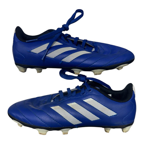 Vist Large View of Product Image Which is Used Adidas Soccer Cleats Royal Blue Junior 02.5