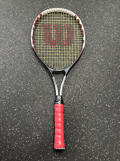 Vist Large View of Product Image Which is Used Wilson IMPACT Adult Tennis Racquet Grey 4 3/8"
