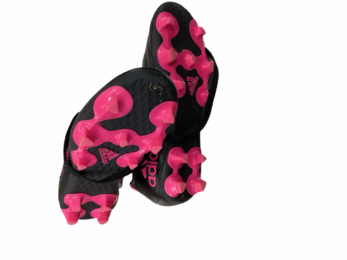 Vist Large View of Product Image Which is Used Adidas Soccer Cleats Pink Youth 13.0