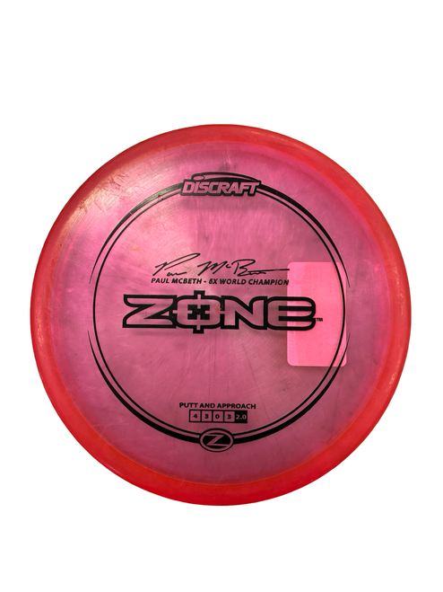Vist Large View of Product Image Which is Used Discraft ZONE Disc Golf Mid Range Pink