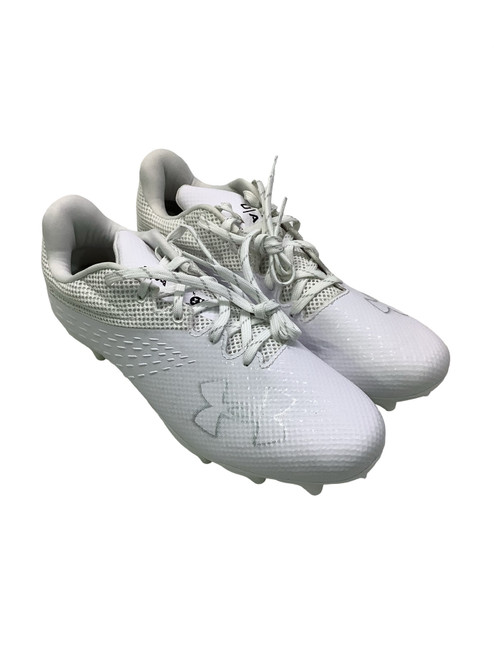 Vist Large View of Product Image Which is Used Under Armour BLUR SELECT MC Adult FB Cleats White Senior 9
