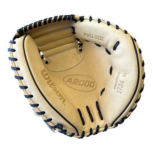 Vist Large View of Product Image Which is Used Wilson A2000 1734 BB/SB Catchers RH Throw Tan 34"