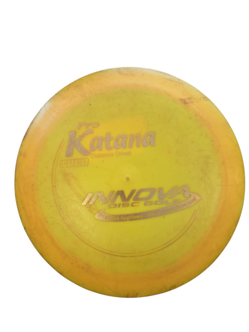 Vist Large View of Product Image Which is Used Innova KATANA Disc Golf Driver Yellow 174g