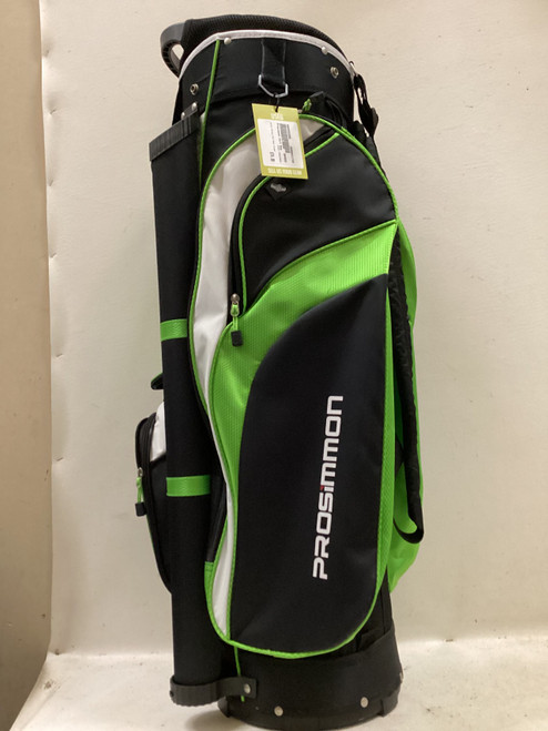 Vist Large View of Product Image Which is Used PROSIMMON Mens Cart Bag Black And Neon Green