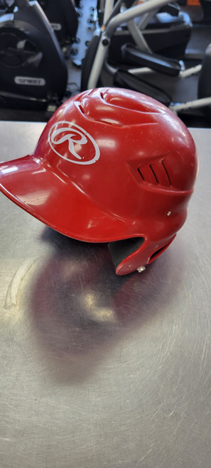 Vist Large View of Product Image Which is Used Rawlings 6 1/2 - 7 1/2 Batting Helmet No Mask Red One Size