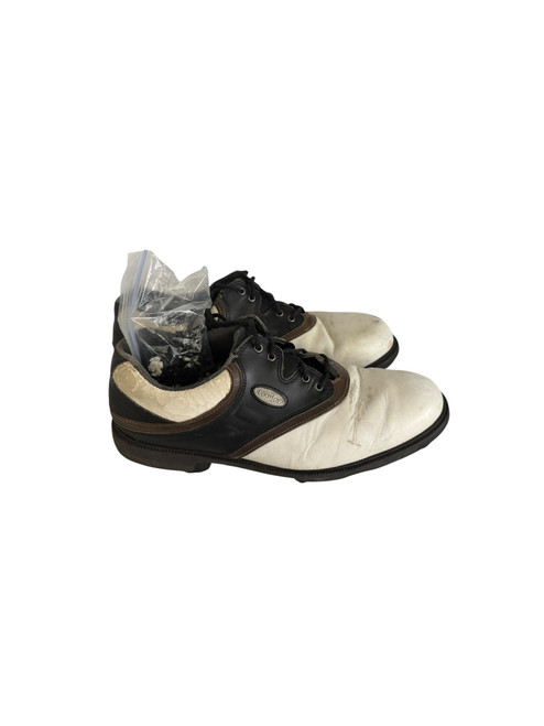 Vist Large View of Product Image Which is Used Foot Joy CLASSIC COMFORT Mens Golf Shoes White Senior 8