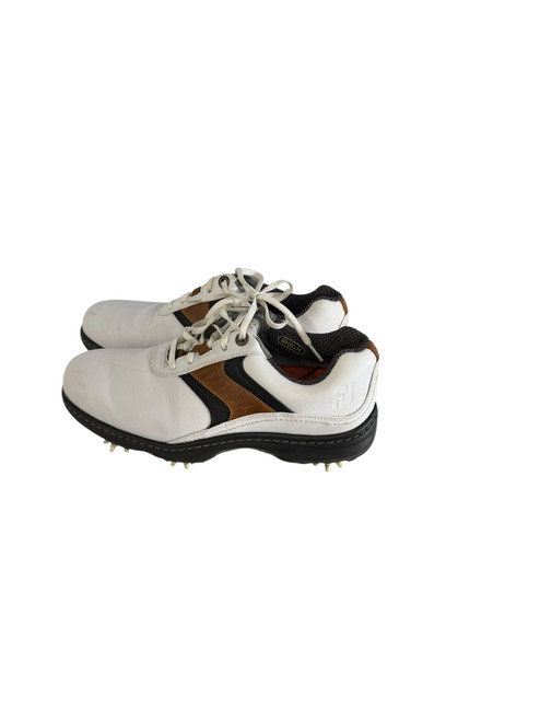 Vist Large View of Product Image Which is Used Foot Joy CONTOUR CLASSIC Mens Golf Shoes White Senior 8