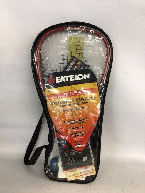 Vist Large View of Product Image Which is Used Ektelon POWER PACK PL 900 Adult Racquetball Racquet Navy Blue 3 3/8"