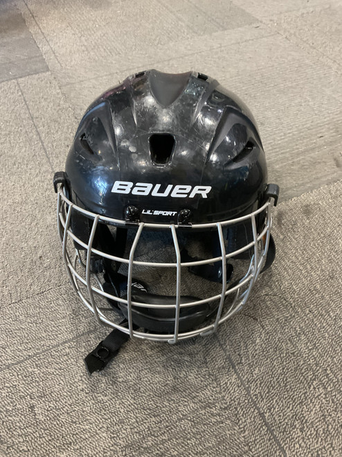 Vist Large View of Product Image Which is Used Bauer LIL SPORT Helmet Cage Combo Black XS