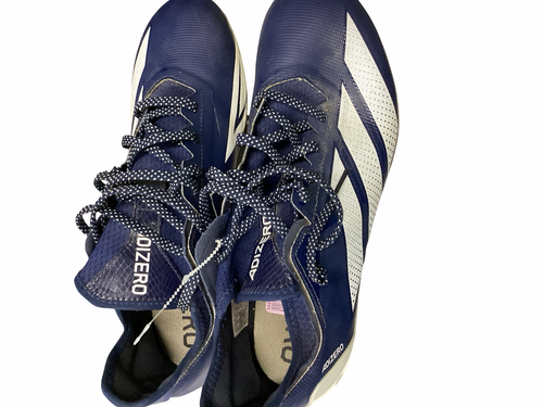 Vist Large View of Product Image Which is Used Adidas Adult FB Cleats Clear And Royal Blue Senior 10.5