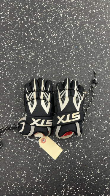 Vist Large View of Product Image Which is Used STX STINGER Lacrosse Gloves Junior Black 6"