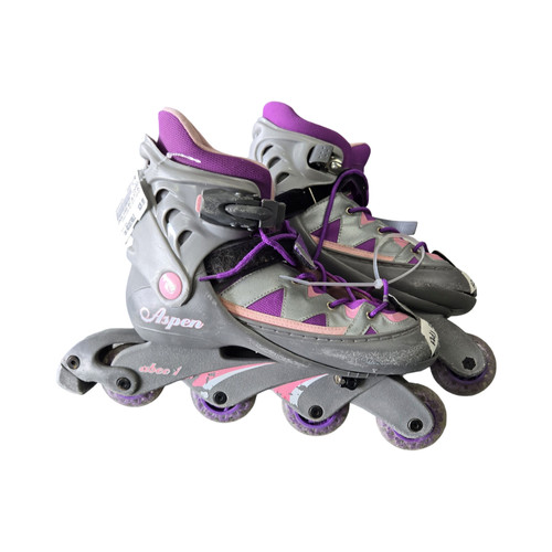 Vist Large View of Product Image Which is Used LENEXA VIPER ADJ JR 5-7 SKATES Junior Rec Fitness Skates Grey Adjustable
