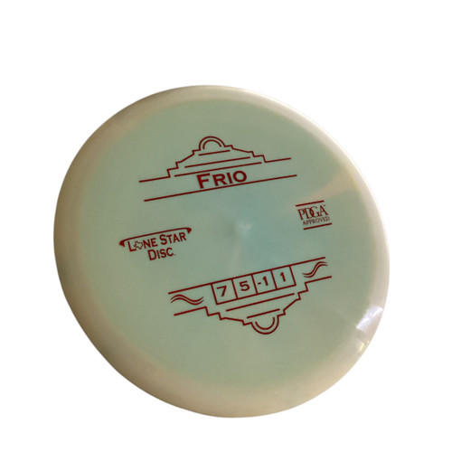 Vist Large View of Product Image Which is Used Lone Star Disc FRIO Disc Golf Driver White