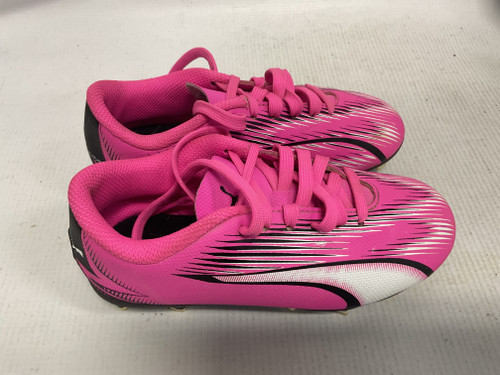Vist Large View of Product Image Which is Used Puma Soccer Cleats Pink Youth 11.0