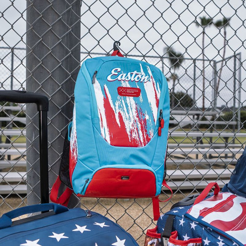 Vist Large View of Product Image Which is Easton Dugout Backpack American # DUGOUTBP