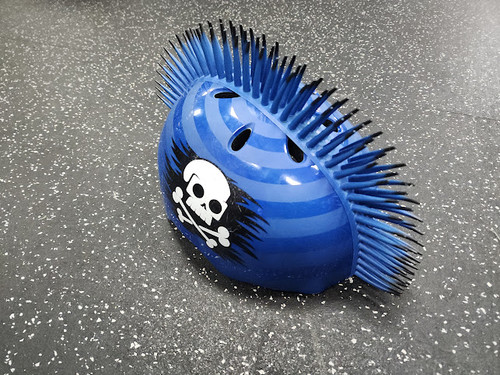 Vist Large View of Product Image Which is Used PIRATE MOHAWK Bike Helmet Navy Blue SM