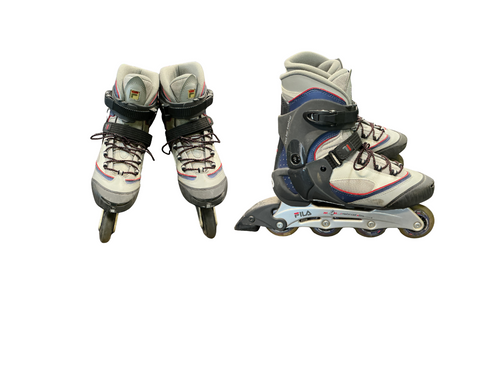 Vist Large View of Product Image Which is Used Fila ROLLERBLADES Senior Roller Quad Skates Black Senior 10