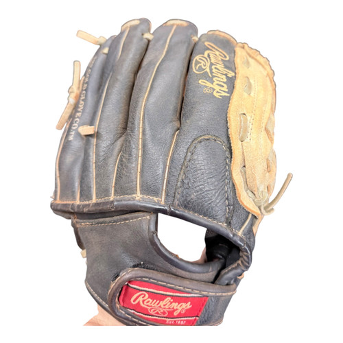 Vist Large View of Product Image Which is Used Rawlings SURE CATCH BB/SB Glove RH Throw Black 11 1/2"