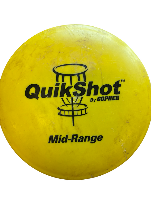 Vist Large View of Product Image Which is Used GOPHER QUICK SHOT Disc Golf Mid Range Yellow
