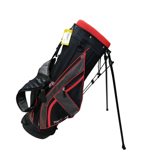 Vist Large View of Product Image Which is Used Top Flite 4 WAY Mens Golf Stand Bag Red