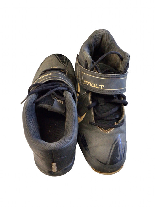 Vist Large View of Product Image Which is Used Nike TROUT 27 SIZE 5.5 BB/SB Cleats Black Junior 05.5